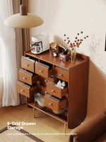 Stylish Solid Wood Cabinet with Tempered Glass Doors - Ideal Storage Solution for Home Decor hsms-4935