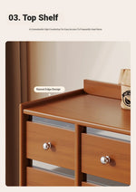 Stylish Solid Wood Cabinet with Tempered Glass Doors - Ideal Storage Solution for Home Decor hsms-4935