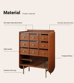 Stylish Solid Wood Cabinet with Tempered Glass Doors - Ideal Storage Solution for Home Decor hsms-4935