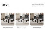 Elegant Ash Wood and Marble Coffee Table with Tempered Glass - Modern Living Room Accent hsms-4936