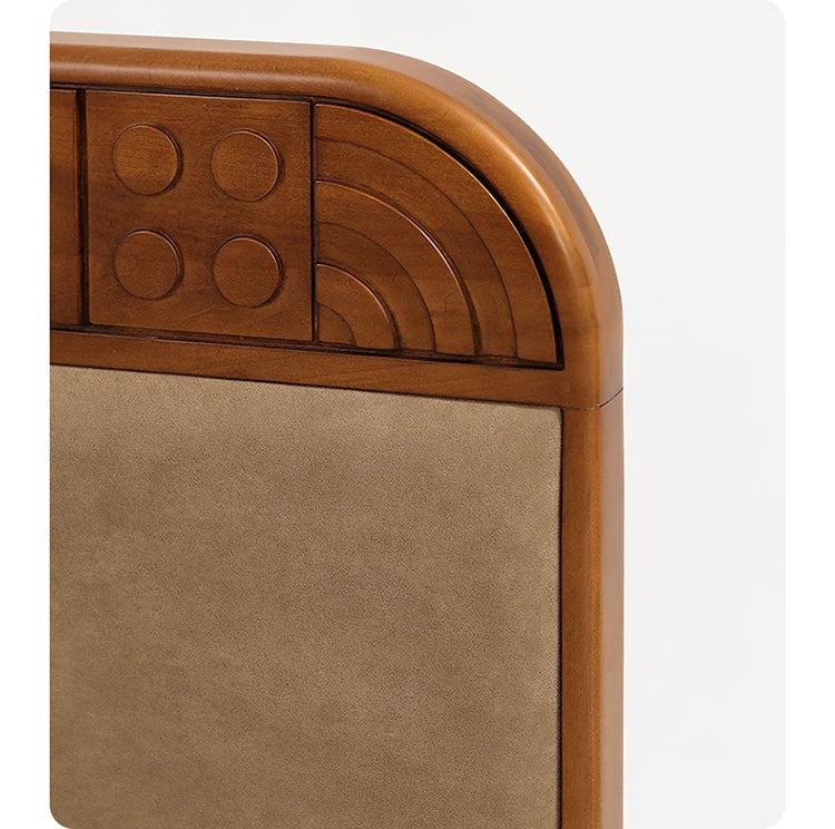 Elegant Solid Wood Bed with Techno Fabric and Red Sandalwood Accents – Stylish Modern Furniture for Your Bedroom hsxz-2156