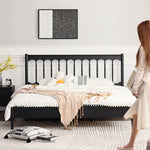 Stylish Red Oak Pine Bed Frame with Elegant Headboard – Perfect Blend of Comfort and Chic Design for Your Bedroom hsxz-2157