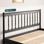 Stylish Red Oak Pine Bed Frame with Elegant Headboard – Perfect Blend of Comfort and Chic Design for Your Bedroom hsxz-2157