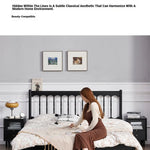 Stylish Red Oak Pine Bed Frame with Elegant Headboard – Perfect Blend of Comfort and Chic Design for Your Bedroom hsxz-2157