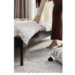 Stylish Red Oak Pine Bed Frame with Elegant Headboard – Perfect Blend of Comfort and Chic Design for Your Bedroom hsxz-2157