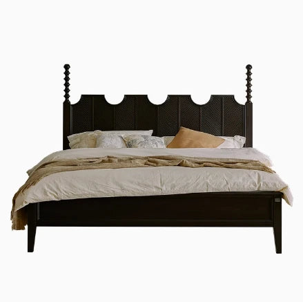 Elegant Solid Wood Bed - Multi-Layer Board Chinese Fir Frame for Stylish Bedrooms hsxz-2158
