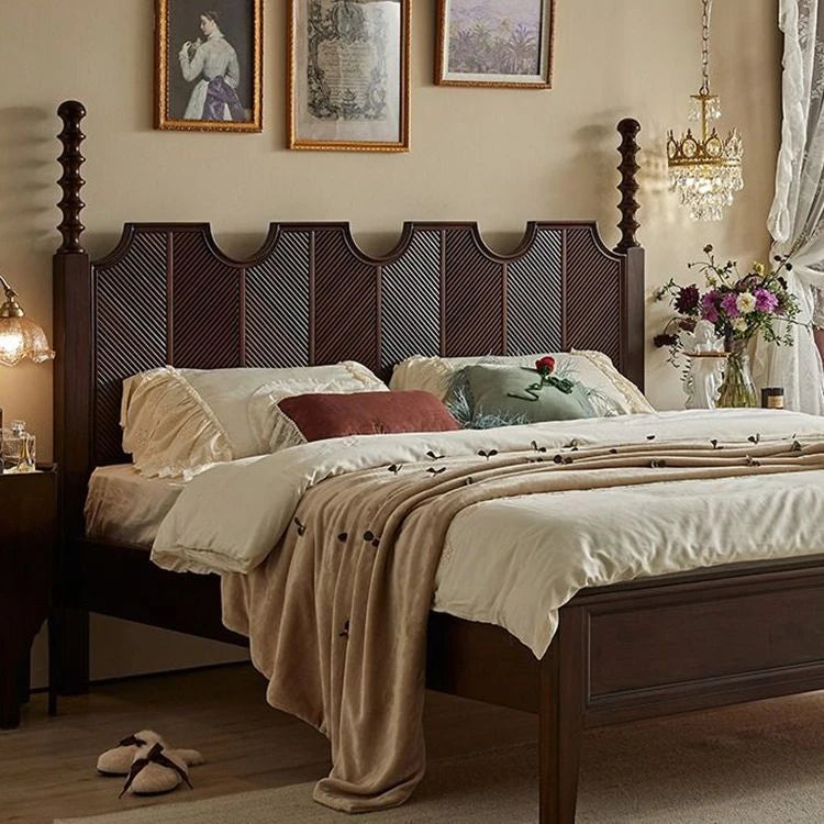 Elegant Solid Wood Bed - Multi-Layer Board Chinese Fir Frame for Stylish Bedrooms hsxz-2158