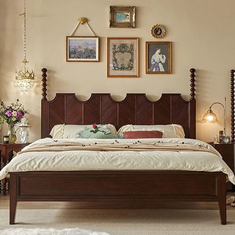 Elegant Solid Wood Bed - Multi-Layer Board Chinese Fir Frame for Stylish Bedrooms hsxz-2158