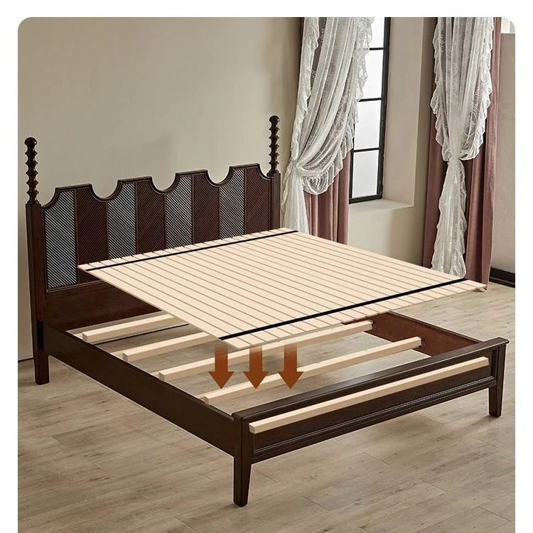 Elegant Solid Wood Bed - Multi-Layer Board Chinese Fir Frame for Stylish Bedrooms hsxz-2158