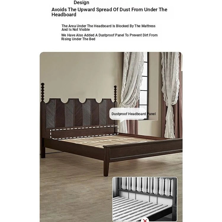 Elegant Solid Wood Bed - Multi-Layer Board Chinese Fir Frame for Stylish Bedrooms hsxz-2158