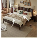 Elegant Solid Wood Bed - Multi-Layer Board Chinese Fir Frame for Stylish Bedrooms hsxz-2158
