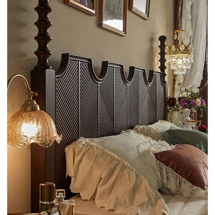 Elegant Solid Wood Bed - Multi-Layer Board Chinese Fir Frame for Stylish Bedrooms hsxz-2158