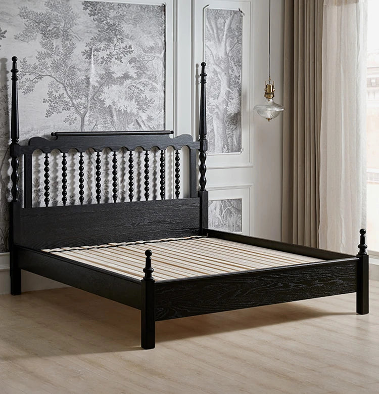Stylish Red Oak & Pine Bed Frame - Modern Design for Your Bedroom Sanctuary hsxz-2159