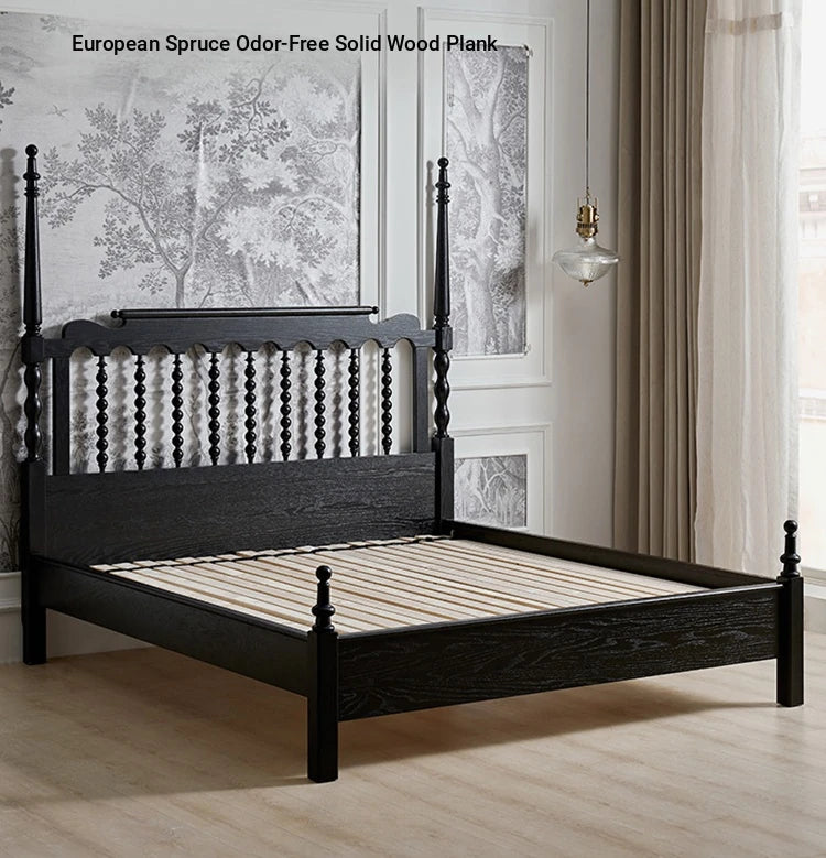 Stylish Red Oak & Pine Bed Frame - Modern Design for Your Bedroom Sanctuary hsxz-2159