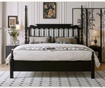 Stylish Red Oak & Pine Bed Frame - Modern Design for Your Bedroom Sanctuary hsxz-2159