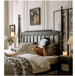 Stylish Red Oak & Pine Bed Frame - Modern Design for Your Bedroom Sanctuary hsxz-2159