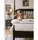 Stylish Red Oak & Pine Bed Frame - Modern Design for Your Bedroom Sanctuary hsxz-2159