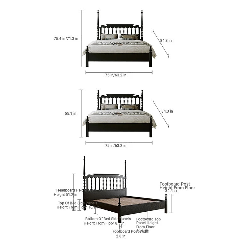Stylish Red Oak & Pine Bed Frame - Modern Design for Your Bedroom Sanctuary hsxz-2159
