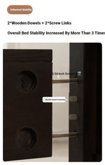 Elegant Red Oak Solid Wood Bed with Suede and Foam Comfort - Modern Multi-Layer Design for Stylish Bedrooms hsxz-2162