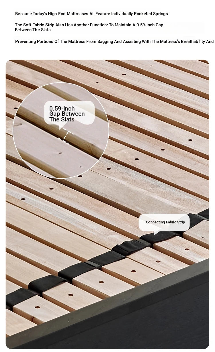 Elegant Red Oak Solid Wood Bed with Suede and Foam Comfort - Modern Multi-Layer Design for Stylish Bedrooms hsxz-2162