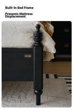 Elegant Red Oak Solid Wood Bed with Suede and Foam Comfort - Modern Multi-Layer Design for Stylish Bedrooms hsxz-2162