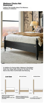 Elegant Red Oak Solid Wood Bed with Suede and Foam Comfort - Modern Multi-Layer Design for Stylish Bedrooms hsxz-2162