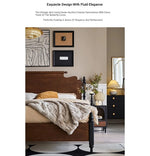 Elegant Solid Red Oak Bed Frame - Sturdy Design with Long Planks, No Splicing for Ultimate Comfort hsxz-2163