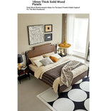 Elegant Solid Red Oak Bed Frame - Sturdy Design with Long Planks, No Splicing for Ultimate Comfort hsxz-2163