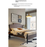 Elegant Solid Red Oak Bed Frame - Sturdy Design with Long Planks, No Splicing for Ultimate Comfort hsxz-2163