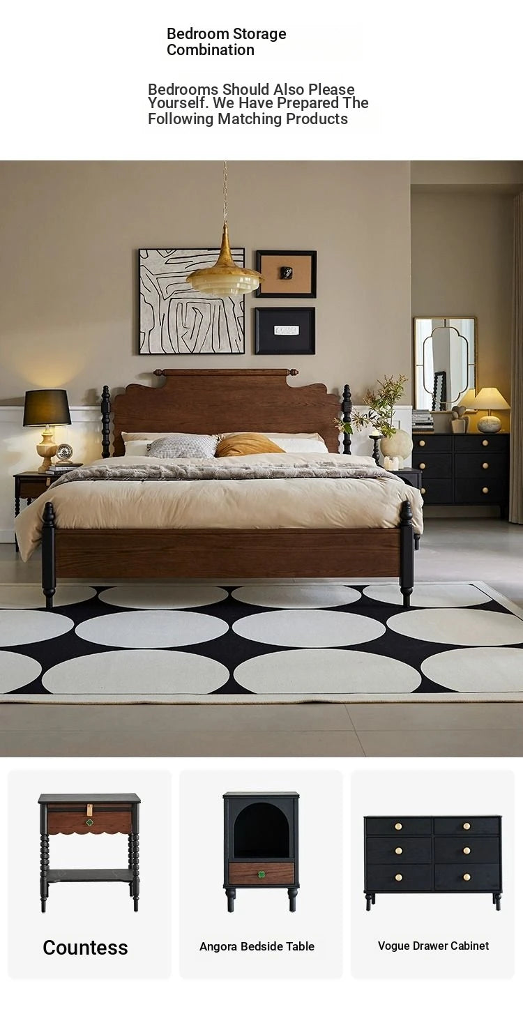 Elegant Solid Red Oak Bed Frame - Sturdy Design with Long Planks, No Splicing for Ultimate Comfort hsxz-2163