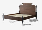 Elegant Solid Red Oak Bed Frame - Sturdy Design with Long Planks, No Splicing for Ultimate Comfort hsxz-2163