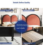Stylish Pile Fabric Bed with Elegant Ash Wood Frame - Cozy Foam and Pine Design for Ultimate Comfort hsxz-2166