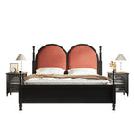 Stylish Pile Fabric Bed with Elegant Ash Wood Frame - Cozy Foam and Pine Design for Ultimate Comfort hsxz-2166