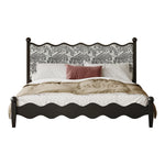 Elegant Scalloped Design Bed in Cotton-Ramie and Ash Wood – Stylish, Sturdy, and Comfortable Furniture for Your Bedroom hsxz-2167