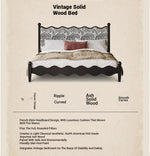 Elegant Scalloped Design Bed in Cotton-Ramie and Ash Wood – Stylish, Sturdy, and Comfortable Furniture for Your Bedroom hsxz-2167