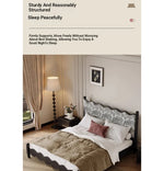 Elegant Scalloped Design Bed in Cotton-Ramie and Ash Wood – Stylish, Sturdy, and Comfortable Furniture for Your Bedroom hsxz-2167