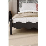 Elegant Scalloped Design Bed in Cotton-Ramie and Ash Wood – Stylish, Sturdy, and Comfortable Furniture for Your Bedroom hsxz-2167