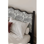 Elegant Scalloped Design Bed in Cotton-Ramie and Ash Wood – Stylish, Sturdy, and Comfortable Furniture for Your Bedroom hsxz-2167
