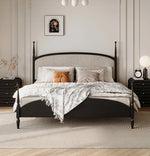 Stylish Cotton-Ramie Bed with Ash Wood Frame and Luxurious Foam Comfort – Perfect for Your Bedroom! hsxz-2168