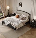 Stylish Cotton-Ramie Bed with Ash Wood Frame and Luxurious Foam Comfort – Perfect for Your Bedroom! hsxz-2168