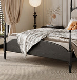 Stylish Cotton-Ramie Bed with Ash Wood Frame and Luxurious Foam Comfort – Perfect for Your Bedroom! hsxz-2168