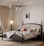 Stylish Cotton-Ramie Bed with Ash Wood Frame and Luxurious Foam Comfort – Perfect for Your Bedroom! hsxz-2168