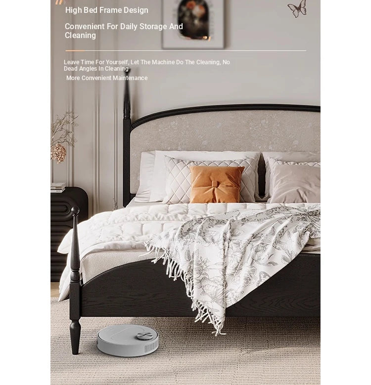 Stylish Cotton-Ramie Bed with Ash Wood Frame and Luxurious Foam Comfort – Perfect for Your Bedroom! hsxz-2168