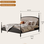 Stylish Cotton-Ramie Bed with Ash Wood Frame and Luxurious Foam Comfort – Perfect for Your Bedroom! hsxz-2168
