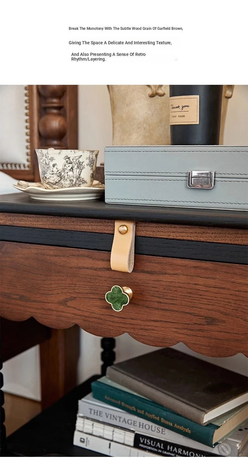 Stylish Red Oak Bedside Cupboard with Unique Design – Perfect for Your Living Room or Bedroom hsxz-2169