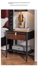 Stylish Red Oak Bedside Cupboard with Unique Design – Perfect for Your Living Room or Bedroom hsxz-2169