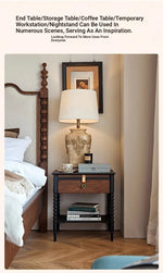 Stylish Red Oak Bedside Cupboard with Unique Design – Perfect for Your Living Room or Bedroom hsxz-2169