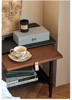 Stylish Red Oak Bedside Cupboard with Unique Design – Perfect for Your Living Room or Bedroom hsxz-2169