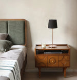 Stylish Solid Wood Bedside Cupboard with Multi-Layer and Metal Density Board, Perfect for Home Bedroom Decor hsxz-2170