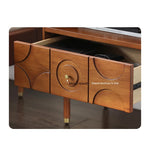 Stylish Solid Wood Bedside Cupboard with Multi-Layer and Metal Density Board, Perfect for Home Bedroom Decor hsxz-2170